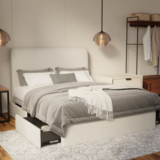 Vintaro Fabric Drawer Bed Frame (Water Repellent & Pet friendly) by Esteller