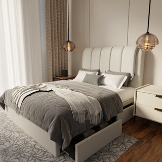 Asteron Fabric Drawer Bed Frame (Water Repellent & Pet friendly)