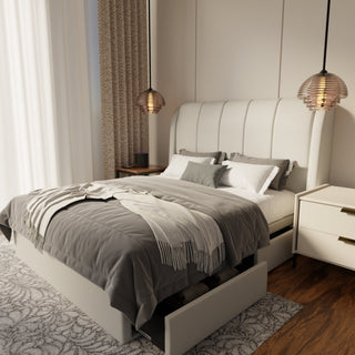 Brinley Fabric Drawer Bed Frame (Water Repellent & Pet friendly)