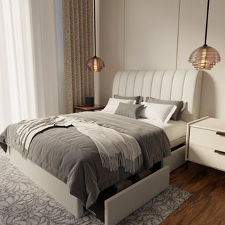 Kuro Fabric Drawer Bed Frame (Water Repellent & Pet friendly) by Esteller