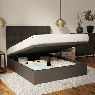 Elara Fabric Storage Bed Frame (Water Repellent & Pet Friendly) By Esteller