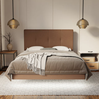 Lyra Fabric Floating Bed Frame (Water Repellent, Pet Friendly & LED) By Esteller