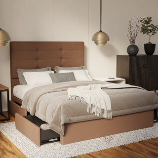 Kaelen Fabric Drawer Bed Frame (Water Repellent & Pet Friendly) By Esteller