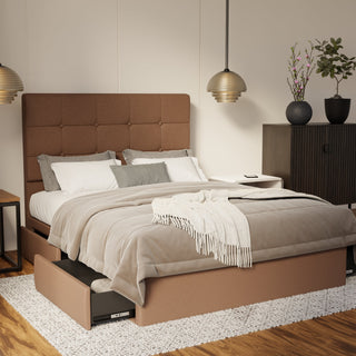 Theron Fabric Drawer Bed Frame (Water Repellent & Pet Friendly) By Esteller