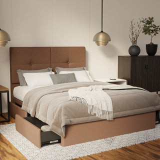 Rylan Fabric Drawer Bed Frame (Water Repellent & Pet Friendly) By Esteller