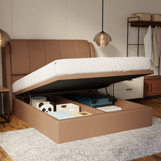 Brinley Fabric Storage Bed Frame (Water Repellent & Pet Friendly)