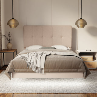 Marlowe Fabric Floating Bed Frame (Water Repellent, Pet Friendly & LED) By Esteller
