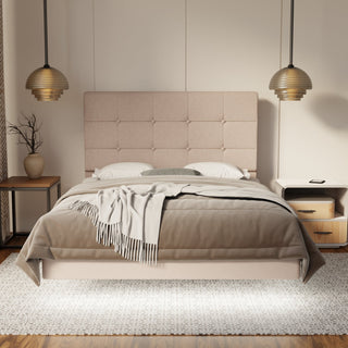 Theron Fabric Floating Bed Frame (Water Repellent, Pet Friendly & LED) By Esteller