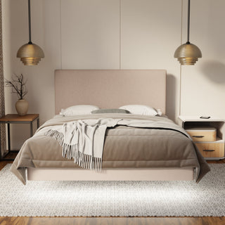 Kira Fabric Floating Bed Frame (Water Repellent, Pet Friendly & LED) By Esteller