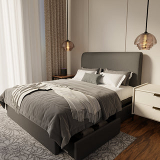 Vintaro Fabric Drawer Bed Frame (Water Repellent & Pet friendly) by Esteller