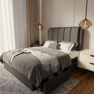 Asteron Fabric Drawer Bed Frame (Water Repellent & Pet friendly)