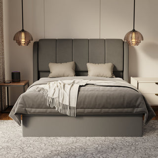 Brinley Fabric Storage Bed Frame (Water Repellent & Pet Friendly)