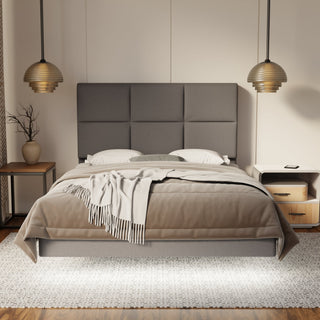 Caspian Fabric Floating Bed Frame (Water Repellent, Pet Friendly & LED) By Esteller