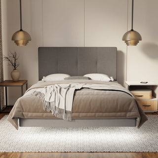 Lyra Fabric Floating Bed Frame (Water Repellent, Pet Friendly & LED) By Esteller