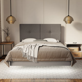 Rylan Fabric Floating Bed Frame (Water Repellent, Pet Friendly & LED) By Esteller
