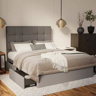 Elara Fabric Drawer Bed Frame (Water Repellent & Pet friendly) By Esteller