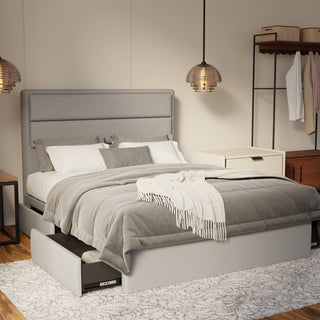 Zorvain Fabric Drawer Bed Frame (Water Repellent & Pet friendly)