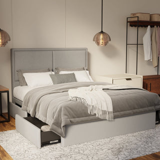 Bravelle Fabric Drawer Bed Frame (Water Repellent & Pet friendly)