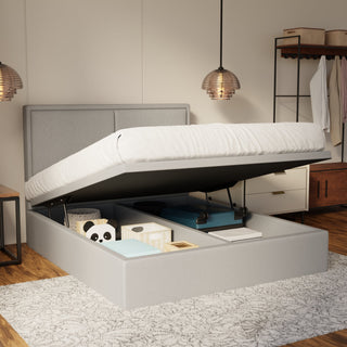 Bravelle Fabric Storage Bed Frame (Water Repellent & Pet Friendly)