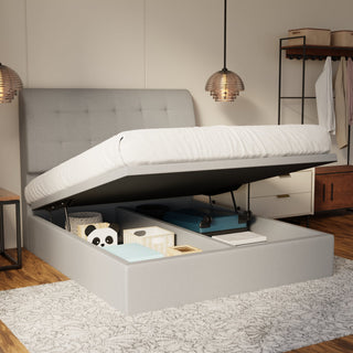 Haldor Fabric Storage Bed Frame (Water Repellent & Pet Friendly) by Esteller