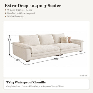 Extra-Deep · 2.4m 3-Seater