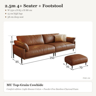 2.5m 4+ Seater + Footstool