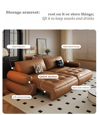 Storage armrests and dual USB