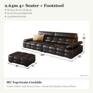 2.64m 4+ Seater + Footstool