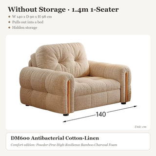 Without Storage · 1.4m 1-Seater