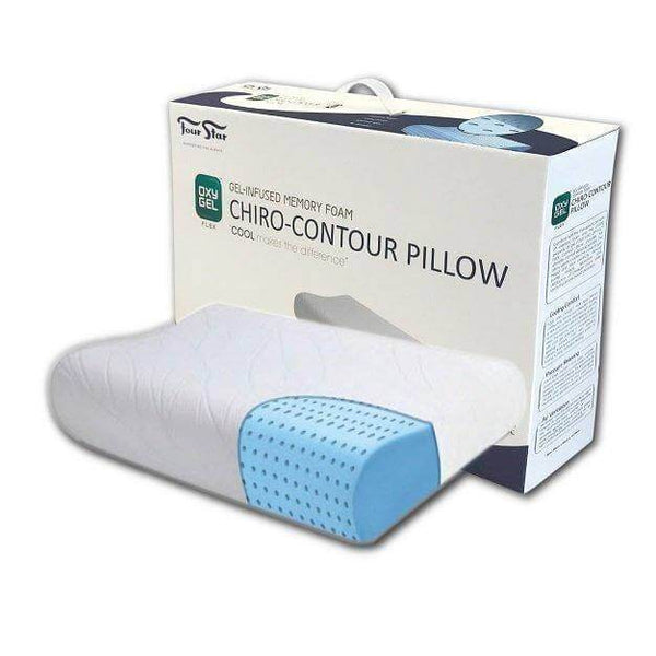 Buy affordable Four Star OxyGel Flex Chiro Contour Pillow at    Shop & Explore our wide range of high-quality designer  pillows, quilts, comforters and beddings for your bedroom interior design  in Singapore