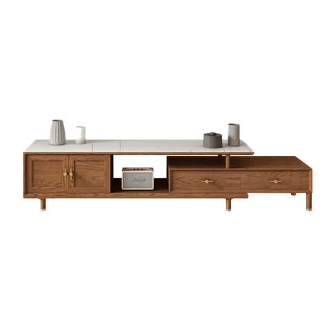 Frida Ash Wood TV Console with Sintered Stone Top Singapore