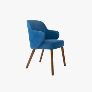 Gabriella Blue Fabric Dining Chair with Arm Singapore