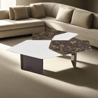 Gabriella Cultured Marble Nesting Coffee Table Singapore