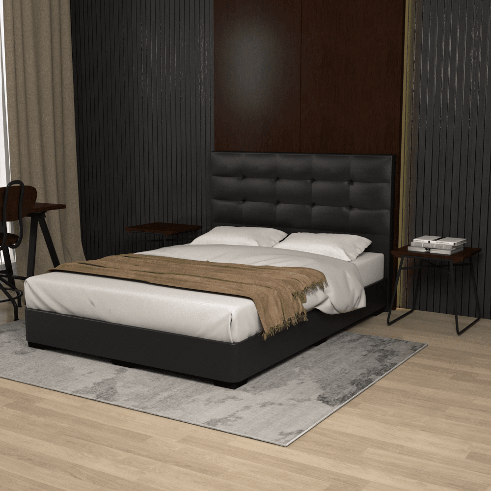Gemini Faux Leather Bed Frame Singapore