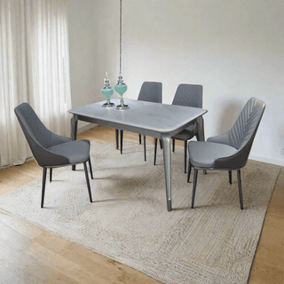 Genevieve Cultured Marble Dining Set (1+4) Singapore