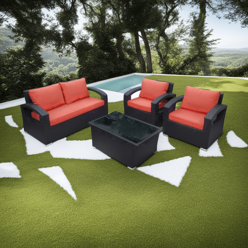 Geromy Wicker Outdoor Sofa Set