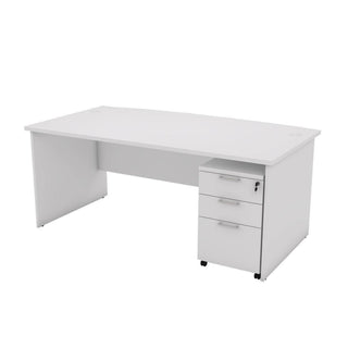 Guinevere Curved Study Table (180cm) with Mobile Pedestal Singapore