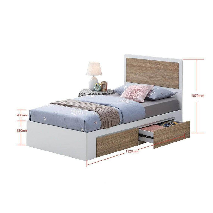 Hagel Wooden Drawer Bed Singapore
