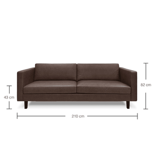 Hammond 3 Seater Faux Leather Sofa by Zest Livings Singapore