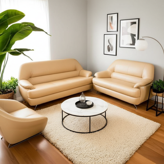 Handel Faux Leather Sofa