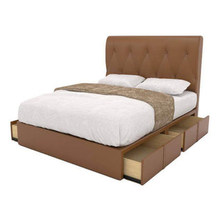 Harrier Leathaire Drawer Bed Frame Singapore