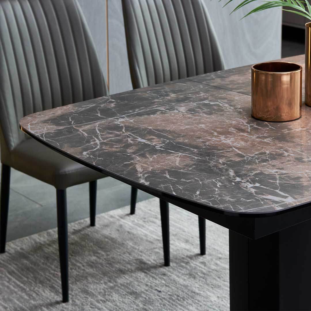 Hasna Sintered Stone Extendable Dining Table (140cm/150cm/160cm) Singapore