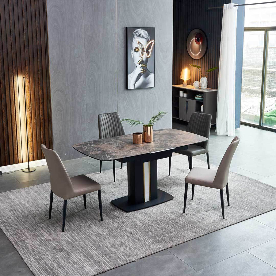 Hasna Sintered Stone Extendable Dining Table (140cm/150cm/160cm) Singapore