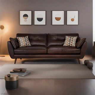 Heather Faux Leather Sofa