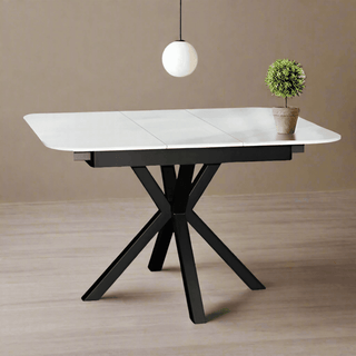 Heiwa Extendable Dining Table with Crystalised Stone Top Singapore