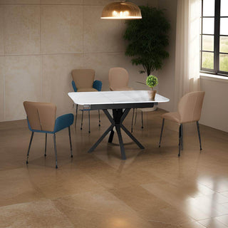 Heiwa Extendable Dining Table with Crystalised Stone Top Singapore