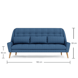 Hope 3 Seater Fabric Sofa by Zest Livings Singapore