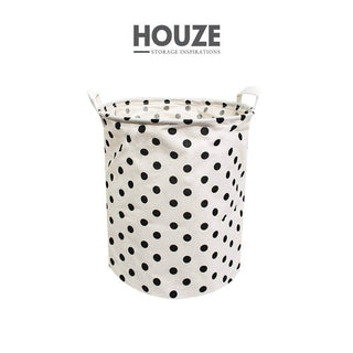 HOUZE - Laundry Bag (Small) - Black Polka Dots Singapore