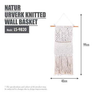 HOUZE - Natur Urverk Knitted Wall Basket Singapore