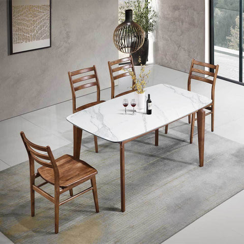 Hudson Ash Wood Dining Table with Sintered Stone Top Singapore
